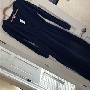 NWT Navy Blue Long Sleeve Sweater Dress